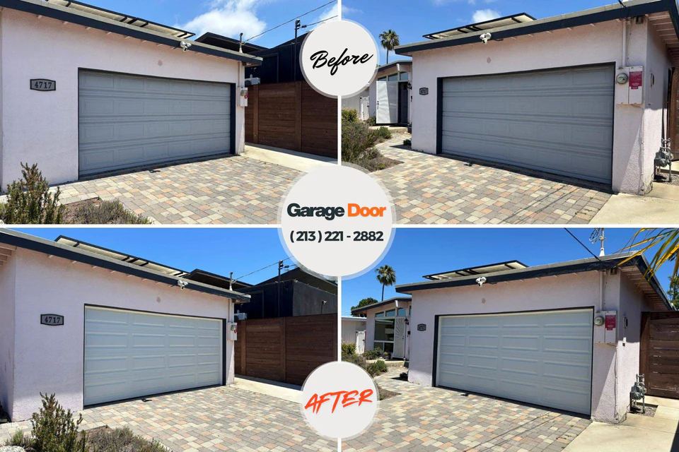 Before and after: garage door opener repair Red Springs, NC